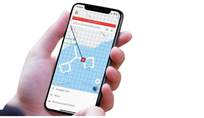 app localizar pessoas What3Words